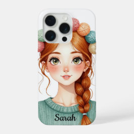 オーダーメイド毛糸と編み物女子iPhone 15 Pro iPhone 15 Proケース