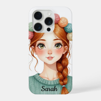 オーダーメイド毛糸と編み物女子iPhone 15 Pro iPhone 15 Proケース