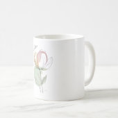 オーダーメイド水彩花柄クラシックマグカップ コーヒーマグカップ (正面右)