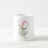 オーダーメイド水彩花柄クラシックマグカップ コーヒーマグカップ (中央)
