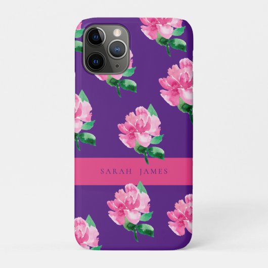 オーダーメイド水彩花柄 Case-Mate iPhoneケース iPhone 11 Proケース (裏)