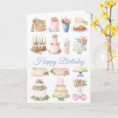 オーダーメイド水彩誕生日カード カード (黄色い花)