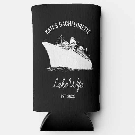 オーダーメイド湖の妻バチェロレッテパーティーの景品Bach スリム缶クーラー (正面)
