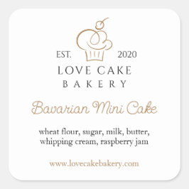 オーダーメイド焼き菓子ステッカー スクエアシール