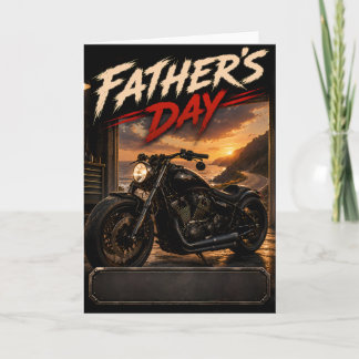 オーダーメイド父の日バイクグリーティングカード カード