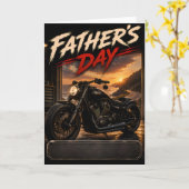 オーダーメイド父の日バイクグリーティングカード カード (黄色い花)