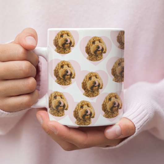 オーダーメイド犬の写真バレンタインマグ | カスタムペット コーヒーマグカップ