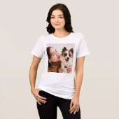 オーダーメイド犬の写真Tシャツ| トライブレンドTシャツ (正面全面)