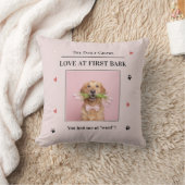 オーダーメイド犬の愛Love at First Bark クッション (ブランケット)