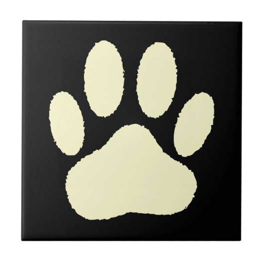 オーダーメイド犬の足跡ペット愛好家グッズ タイル (正面)