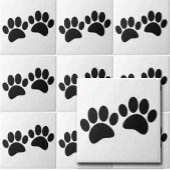 オーダーメイド犬の足跡 タイル