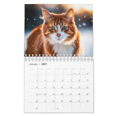 オーダーメイド猫フォト 年間ペットカスタム カレンダー (1月 2027)
