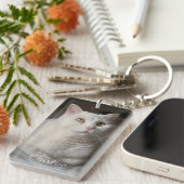 オーダーメイド猫写真キーチェーン キーホルダー (正面右)