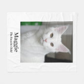 オーダーメイド猫写真 フリースブランケット (正面(横))