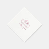 オーダーメイド白鳥の結婚式カクテル スタンダードカクテルナプキン (角)