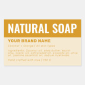 オーダーメイド石鹸包装成分ラベル 長方形シール (正面)