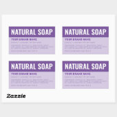 オーダーメイド石鹸包装成分ラベル 長方形シール (シート)