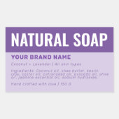 オーダーメイド石鹸包装成分ラベル 長方形シール (正面)