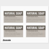 オーダーメイド石鹸包装成分ラベル 長方形シール (シート)