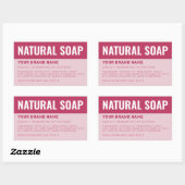 オーダーメイド石鹸包装成分ラベル 長方形シール (シート)