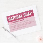 オーダーメイド石鹸包装成分ラベル 長方形シール (封筒)