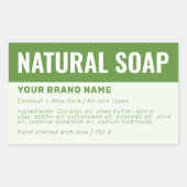 オーダーメイド石鹸包装成分ラベル 長方形シール (正面)