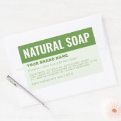 オーダーメイド石鹸包装成分ラベル 長方形シール (封筒)
