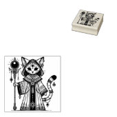 オーダーメイド神秘的な猫の予言者 ラバースタンプ (押印)
