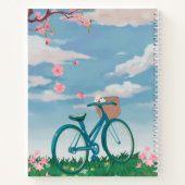 オーダーメイド自転車と桜のノート ノートブック (裏面)