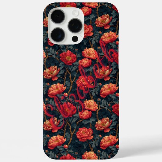 オーダーメイド芍薬柄iPhoneケース 感謝の気持ちを込めて Case-Mate iPhoneケース (裏面)