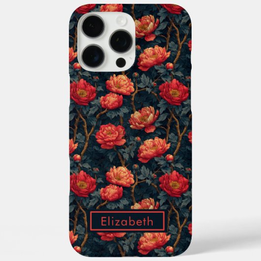 オーダーメイド芍薬柄iPhoneケース Case-Mate iPhoneケース (裏面)