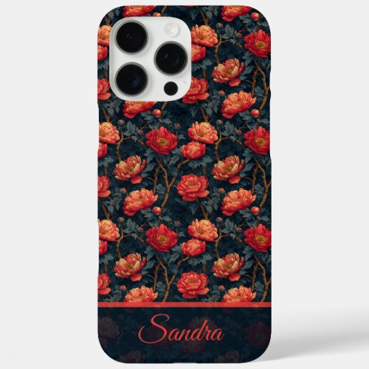 オーダーメイド芍薬柄iPhoneケース Case-Mate iPhoneケース (裏面)
