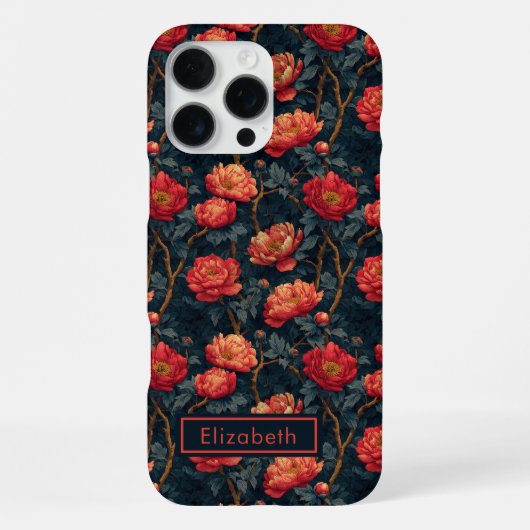 オーダーメイド芍薬柄iPhoneケース iPhoneケース (裏面)