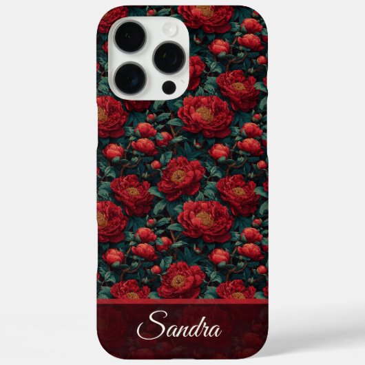オーダーメイド芍薬柄iPhoneケース iPhoneユーザー向け Case-Mate iPhoneケース (裏面)