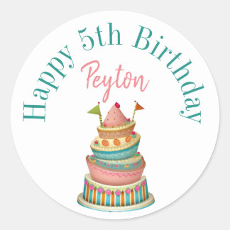 オーダーメイド誕生日ステッカー ラウンドシール