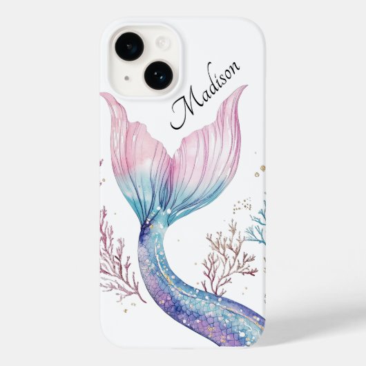 オーダーメイド輝く人魚の尾のスマホケース Case-Mate iPhoneケース (裏面)
