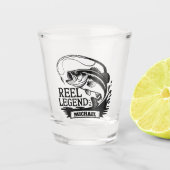 オーダーメイド釣りグッズ Reel Legend ショットグラス (正面)