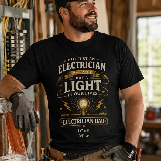 オーダーメイド電気技師パパTシャツ Tシャツ