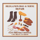 オーダーメイド靴ハンドバッグ修理専門店ビジネス ウィンドウサイン (シート)