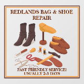 オーダーメイド靴ハンドバッグ修理専門店ビジネス ウィンドウサイン (シート)