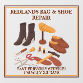 オーダーメイド靴ハンドバッグ修理専門店ビジネス ウィンドウサイン (シート)