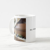 オーダーメイド音楽好き先生への感謝ギフト コーヒーマグカップ (正面左)