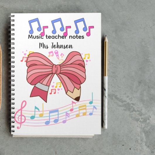 オーダーメイド音楽教師、音符コケット ノートブック