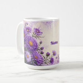 オーダーメイド9月の誕生花 シュウメイギク コーヒーマグカップ