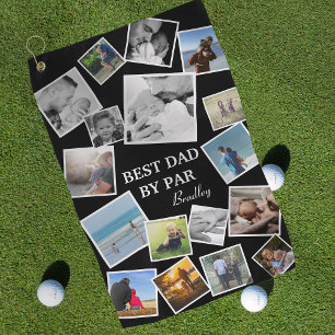 オーダーメイド17 Dadフォトコラージュ   父の日 ゴルフタオル