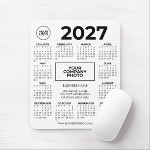 オーダーメイド2027年カレンダービジネス マウスパッド