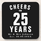 オーダーメイド25周年記念結婚式ドリンクコースター コースター (正面)