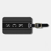 オーダーメイド3文字モノグラムの高級荷物タグ ラゲッジタグ (正面横)