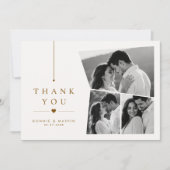 オーダーメイド3枚写真の結婚式のお礼 サンキューカード (正面)