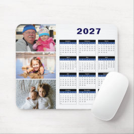 オーダーメイド3枚写真 2027年カレンダーマウスパッド マウスパッド